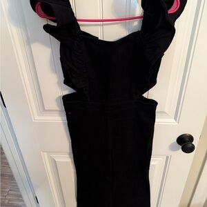 Black Ruffled Jumpsuit